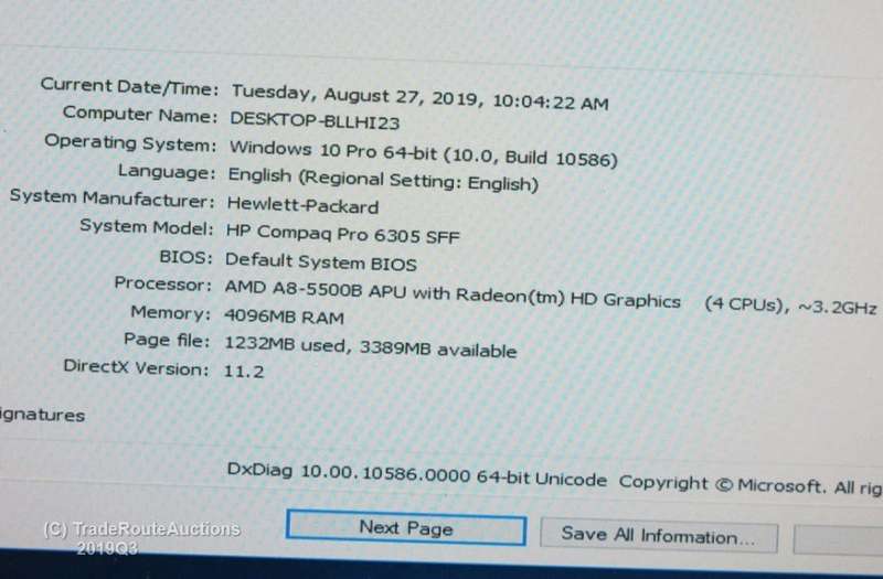 HP COMPAQ 6305 PRO SFF PC | AMD A8-5500B Processor 3.2GHz with Radeon Graphics | 4GB RAM | 500GB HDD