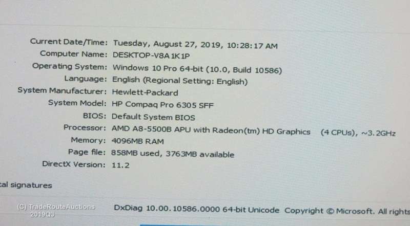 HP COMPAQ 6305 PRO SFF PC | AMD A8-5500B Processor 3.2GHz with Radeon Graphics | 4GB RAM | 500GB HDD