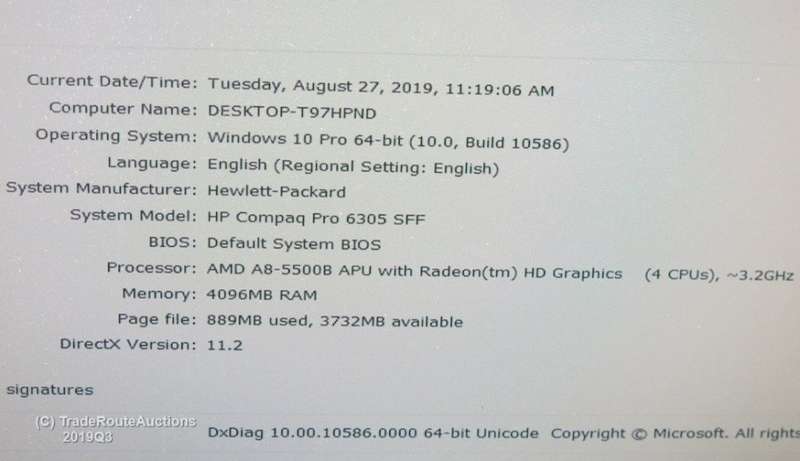 HP COMPAQ 6305 PRO SFF PC | AMD A8-5500B Processor 3.2GHz with Radeon Graphics | 4GB RAM | 500GB HDD