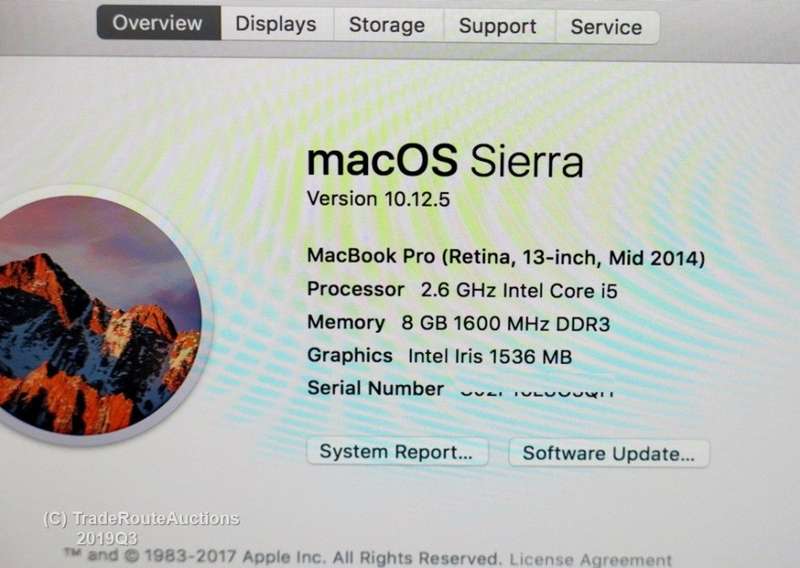 MacBook Pro 13.3-inch Mid 2014  | Core i5 2.6GHz | 8GB RAM | 128GB SSD  ** RETINA DISPLAY **