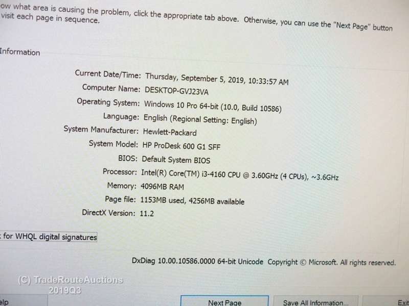 HP PRODESK 600 G1 SFF DESKTOP | CORE i3 4160 3.6GHz | 4GB RAM | 500GB HDD | DESKTOP PC