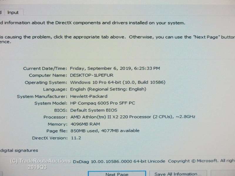 HP COMPAQ 6005 PRO SFF DESKTOP PC | AMD Athlon II X2 220 Processor | 4GB RAM | 500GB HDD