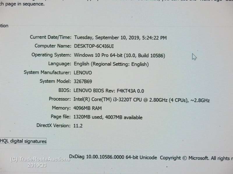 Lenovo ThinkCentre M72E M3267 MINI DESKTOP PC | Core i3 3220T CPU @ 2.8GHz | 4GB RAM | 320GB HDD