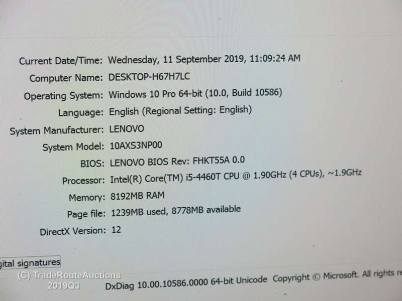 Lenovo ThinkCentre M73 Tiny Desktop | Core i5 4460T CPU @ 1.9GHz | 8GB RAM | WIN 10 | 500GB HDD