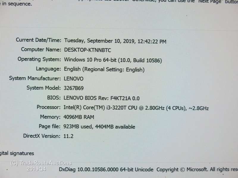 Lenovo ThinkCentre M72E M3267 MINI DESKTOP PC | Core i3 3220T CPU @ 2.8GHz | 4GB RAM | 320GB HDD