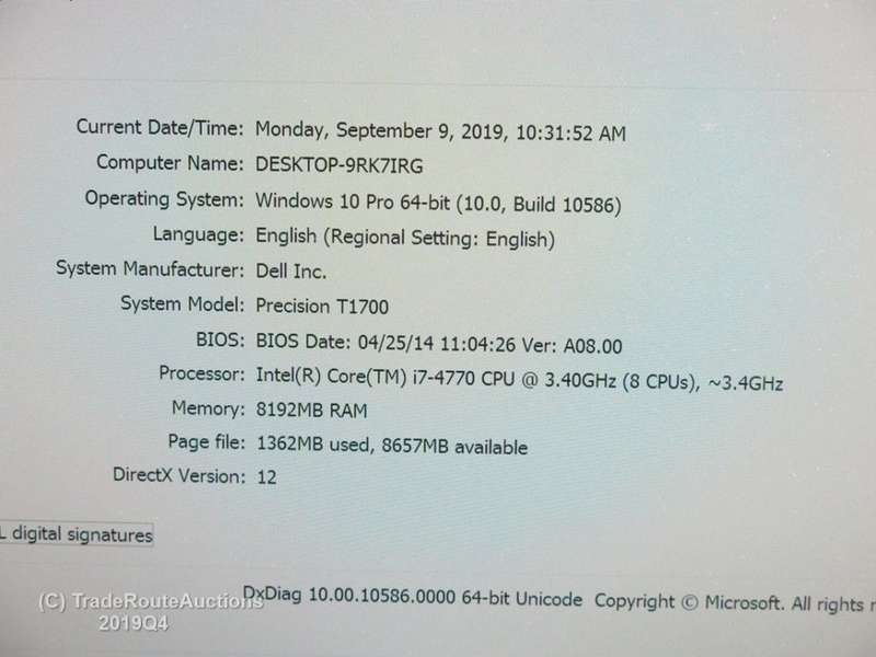 Dell Precision TI700 Desktop PC | Core i7 4770 3.4Ghz | 8GB RAM | 1TB HDD DESKTOP PC