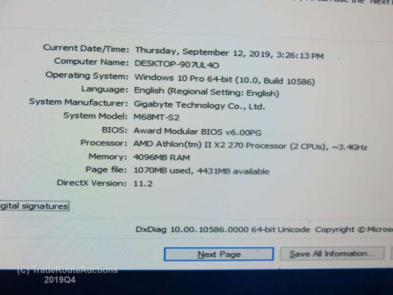 MECER M68MT-S2 Desktop | AMD ATHLON II X 2 270 CPU @ 3.4GHz | 4GB RAM | WIN 10 | 640GB HDD