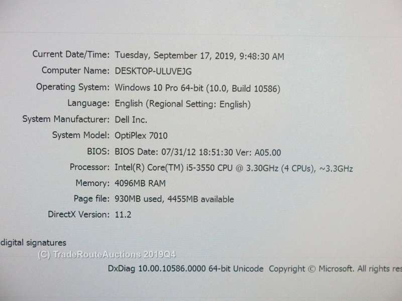Dell OptiPlex 7010 SFF Desktop PC | Core i5 3550 3.3Ghz | 4GB RAM | 250GB HDD