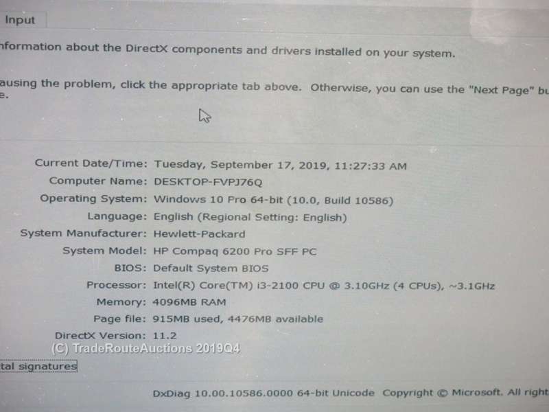 HP Compaq Elite 6200 SFF DESKTOP PC | CORE i3 2100 3.1GHz | 4GB RAM | 500GB HDD | DESKTOP PC