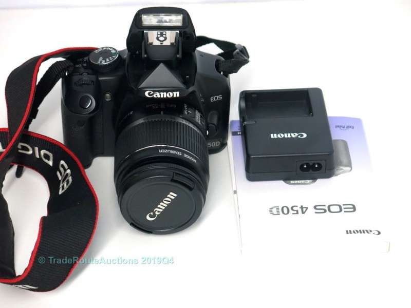 Canon EOS 450D DigitalSLR camera 12.2 Megapixels with Canon 18-55mm Lens Kit