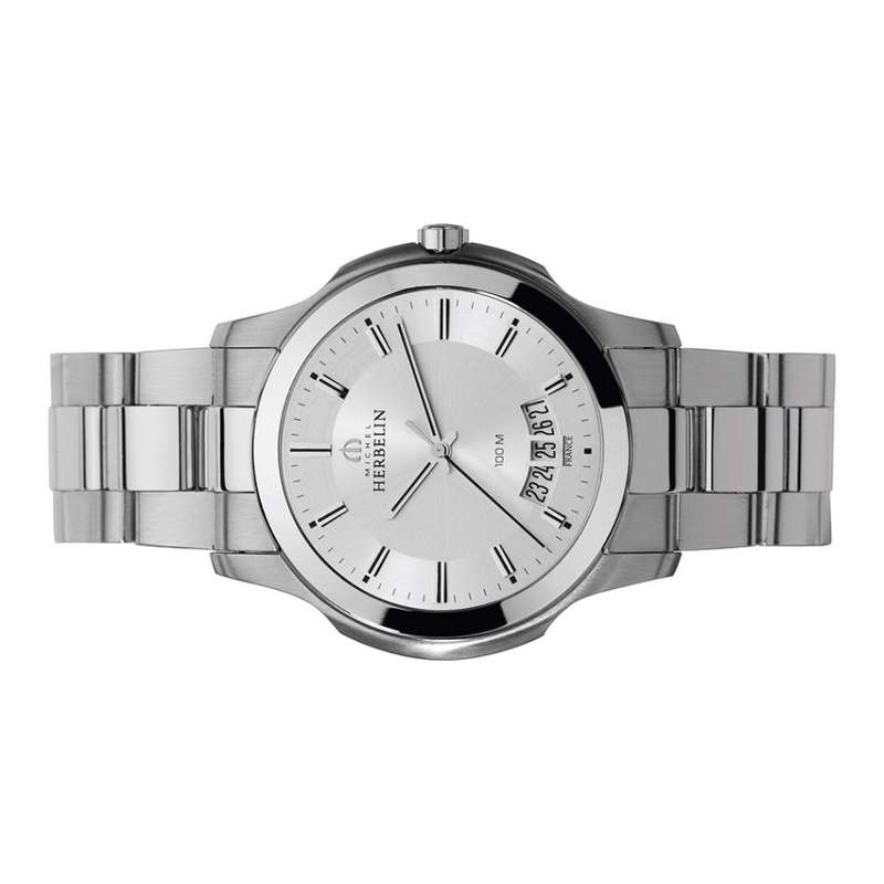 Michel Herbelin Ambassador Silver Dial S/Steel bracelet Gents watch - 12239/B11