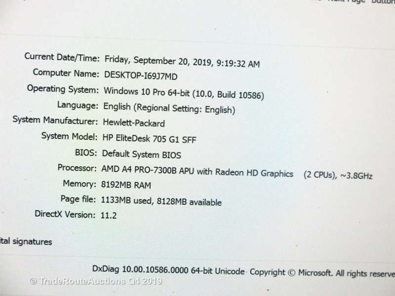 HP ELITEDESK 705 G1 SFF Desktop PC | AMD A4 PRO 7300B 3.8GHZ | 8GB RAM | 1TB HDD DESKTOP PC