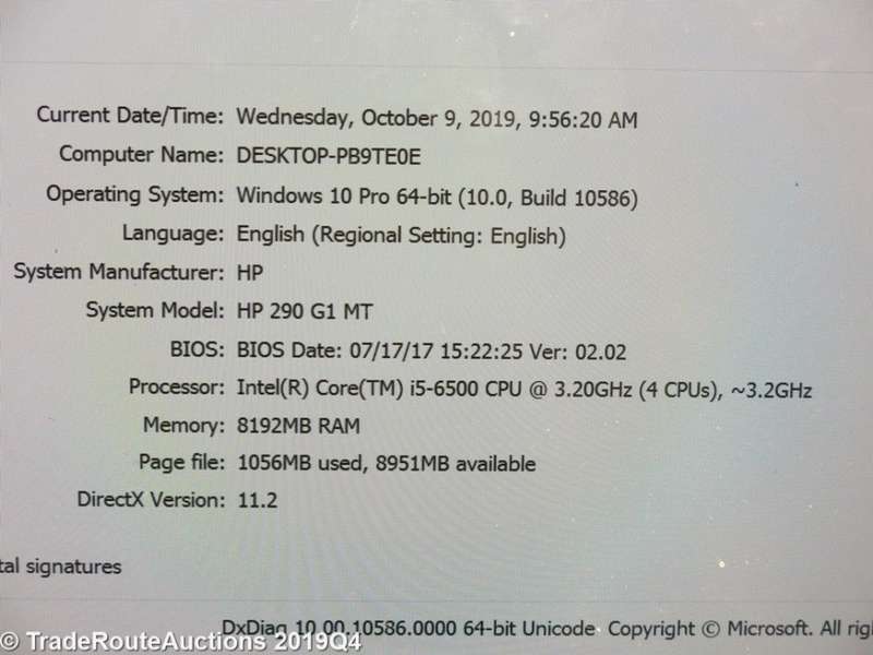 HP 290 G1 MT Desktop Computer | Core i5 6500 3.2Ghz | 8GB RAM | 1TB HDD