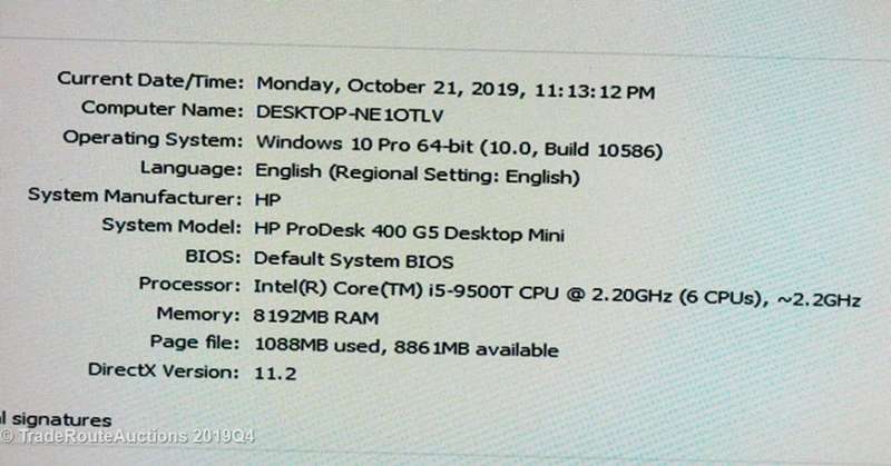 HP Prodesk 400 G5 DM Desktop Mini Computer | Core i5 9500T 9th Gen 2.2Ghz | 8GB RAM | 500GB HDD
