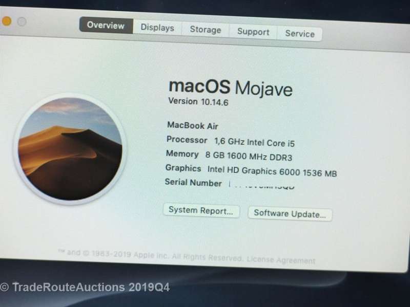 MacBook Air 13.3-inch | Core i5 1.6GHz | 8GB DDR3 RAM | 128GB SSD FLASH  **  EARLY 2015 ***