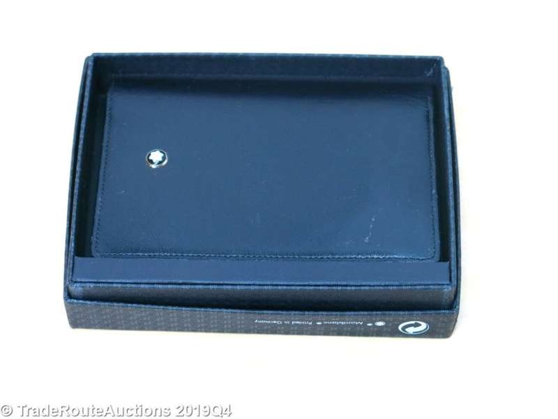 Boxed - Montblanc Meisterstück Leather business card holder, Black - MB30304 *** MONT BLANC ***