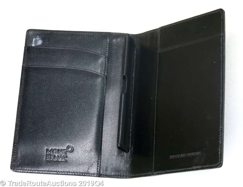 Boxed - Montblanc Meisterstück Leather business card holder, Black - MB30304 *** MONT BLANC ***
