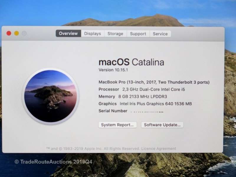 MacBook Pro 13.3-inch  | Core i5 2.3GHz | 8GB RAM | 128GB SSD - NON TOUCH BAR 2017