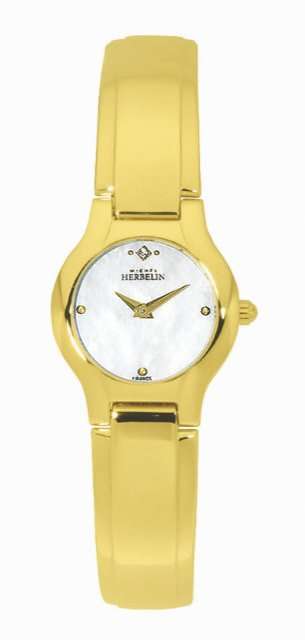 Michel Herbelin Gold Plated Ladies Watch - 17045/BP19