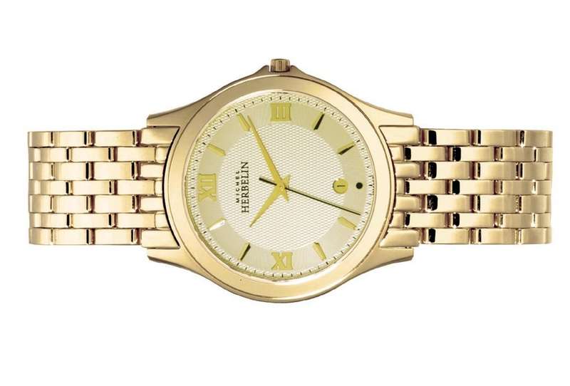 MICHEL HERBELIN GOLD PLATED GENTS WATCH - 12411/P23B
