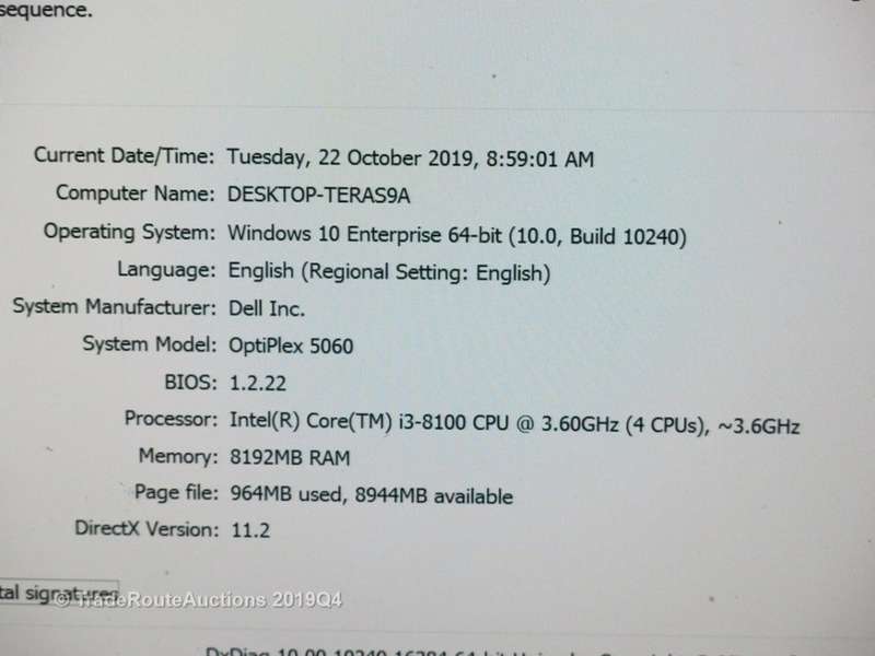 Dell OptiPlex 5060 SFF (Small Form Factor) Desktop PC | Core i3 8100 8th Gen 3.6Ghz | 8GB | 500GB