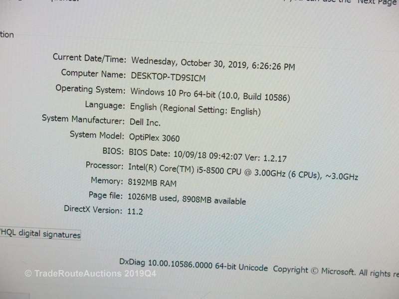 Dell OptiPlex 3060 MT (Mini Tower) Desktop PC | Core i5 8500 8th Gen 3.0Ghz | 8GB | 500GB
