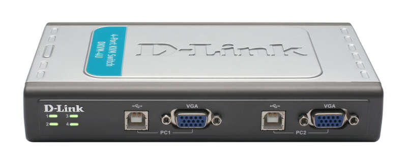 D-Link DKVM-4U 4-Port USB KVM Switch - Share Monitor, Keyboard & Mouse with 4Pcs or Servers