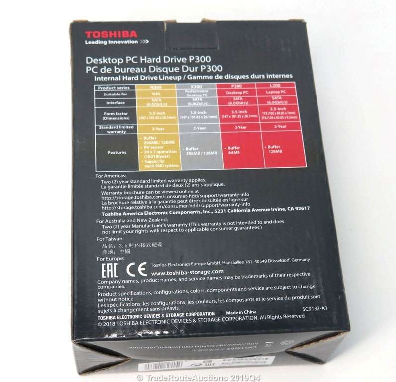 TOSHIBA P300 - 1TB HDD - BRAND NEW