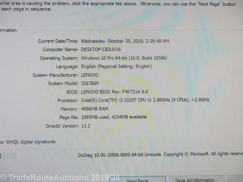 Lenovo ThinkCentre M72E M3267 MINI DESKTOP PC | Core i3 3220T CPU @ 2.8GHz | 4GB RAM | 320GB HDD