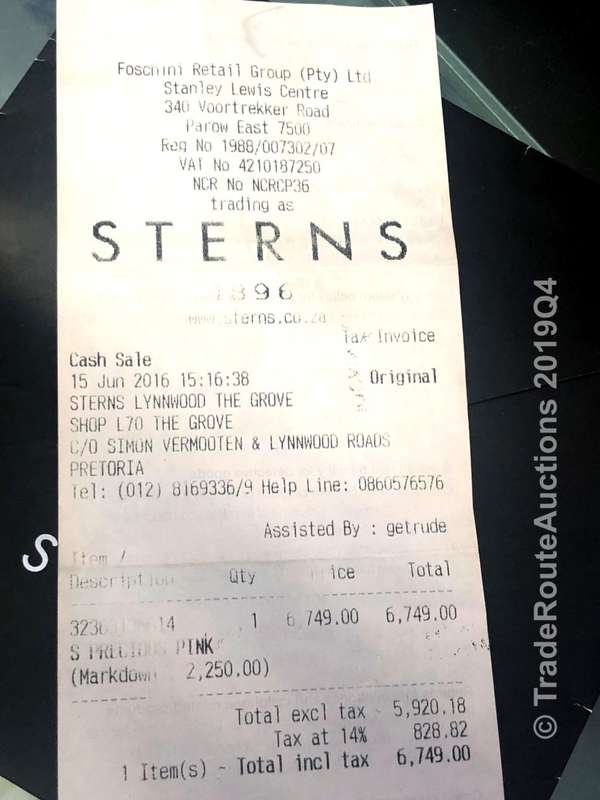 STERNS 9ct Rose Gold ring - White Sapphire & Morganite - Valuation & Invoice included