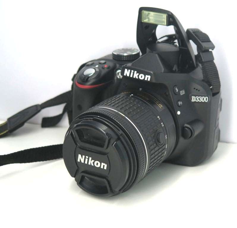 Nikon D3300 24.2 MP CMOS Digital SLR with AF-S DX NIKKOR 18-55mm f/3.5-5.6G DX Zoom Lens (Black)