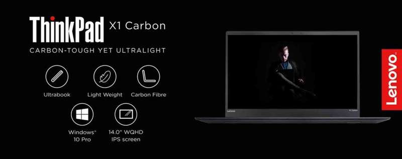 LENOVO X1 CARBON LAPTOP | CORE i5 8350U 1.7GHz | 8GB RAM | 256GB SSD