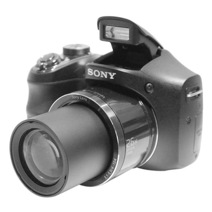 Sony Cybershot DSC-H200 Black 20.1MP 26X Optical SteadyShot image stabilization Digital Camera