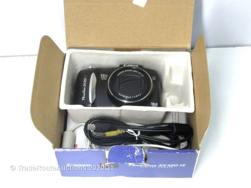 Canon Powershot SX120 IS (IMAGE STABILIZER) [Black] 10MP Digital Compact Camera 10x Zoom Lens