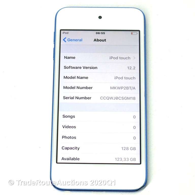 APPLE iPod Touch MKWP2BT/A | 128GB | A1574 | 6TH GEN | Blue