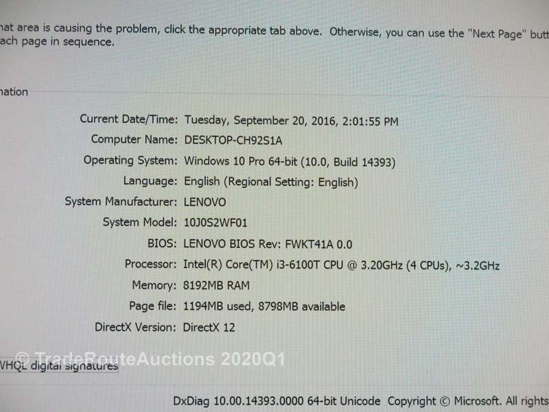 LENOVO M700 TINY Desktop PC Computer | CORE i3 6100T 6th Gen 3.2GHz | 8GB RAM | 500GB HDD