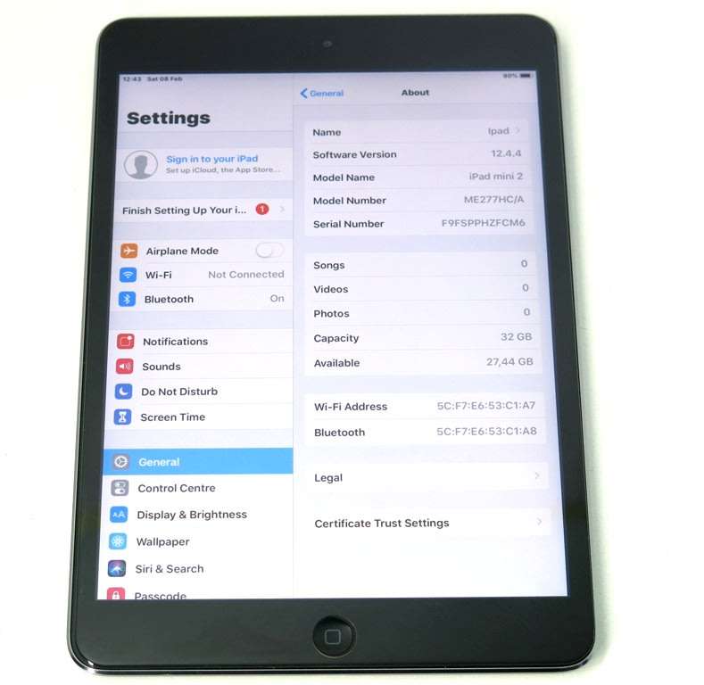 APPLE IPAD MINI 2 | 32GB | WiFi | SPACE GREY | ME277HC/A *** IPAD MINI 2** RETINA DISPLAY