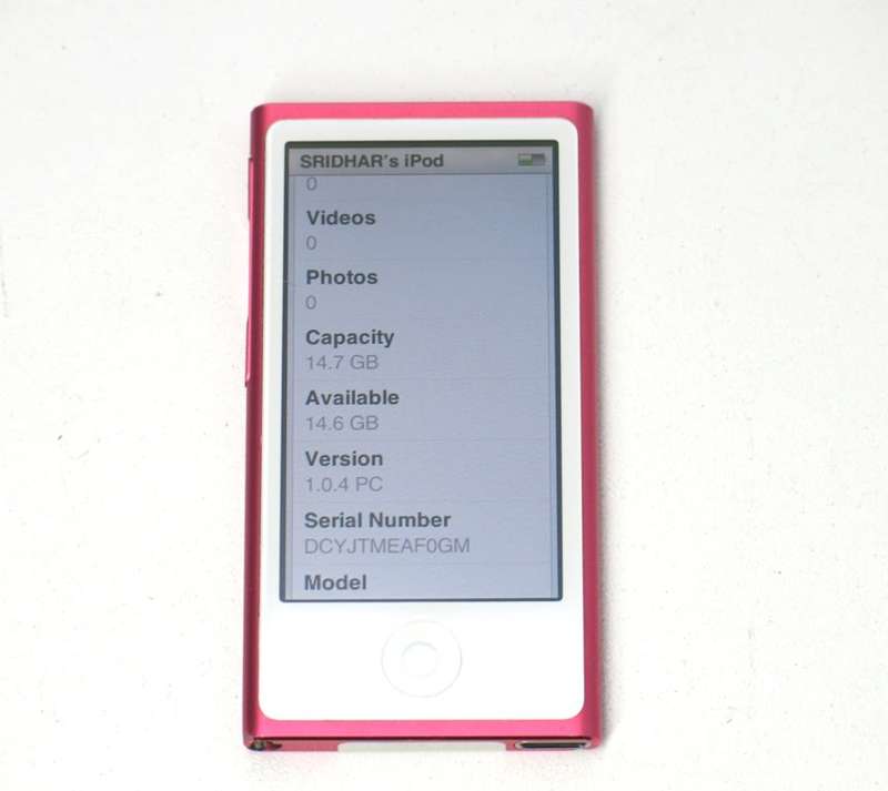 APPLE 16GB IPOD NANO | PINK (7TH GENERATION) | MD475QB | A1446