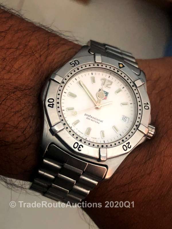 Tag Heuer 2000 WK1111 Professional Watch Mens White face
