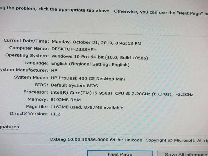 HP Prodesk 400 G5 DM Desktop Mini Computer | Core i5 9500T 9th Gen 2.2Ghz | 8GB RAM | 500GB HDD
