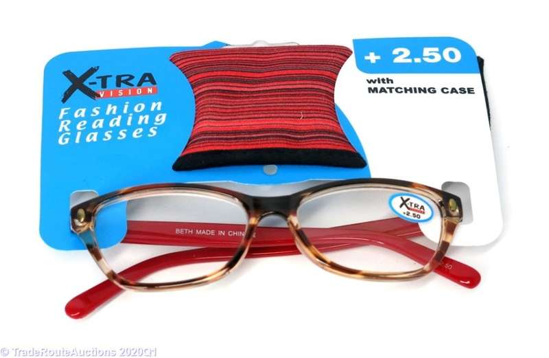 X-TRA VISION Fashion Reading Glasses - with matching case +2.50