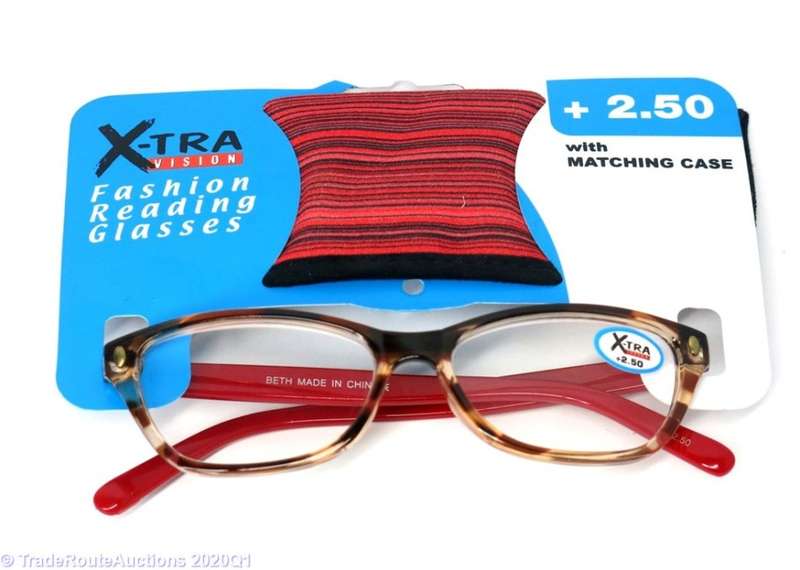 X-TRA VISION Fashion Reading Glasses - with matching case +2.50