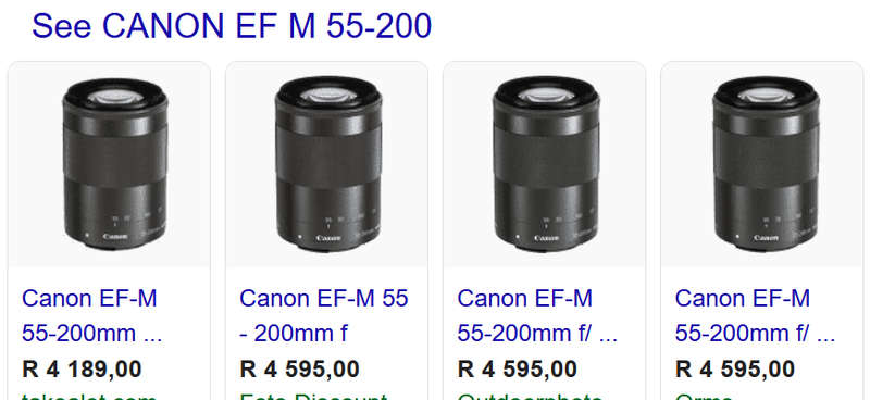 Canon EF-M 55-200mm f4.5-6.3 IS STM Lens for Eos M Digital Cameras