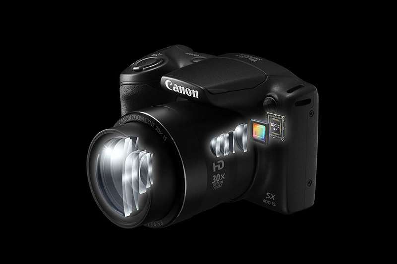 Canon Powershot SX400 IS 16MP Point and Shoot Camera (Black) with 30x Optical Zoom