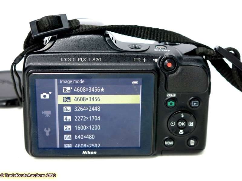 Nikon COOLPIX L820 16 MP CMOS Digital Camera with 30x Zoom Lens and Full HD 1080p Video (Black) 30X