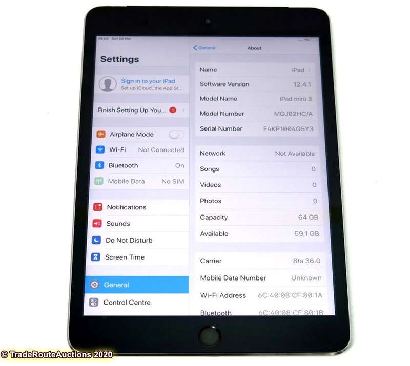 APPLE IPAD MINI 3 | 64GB | 4G + WiFi | SPACE GREY | MGJ02HC/A | RETINA DISPLAY *** IPAD MINI 3 **