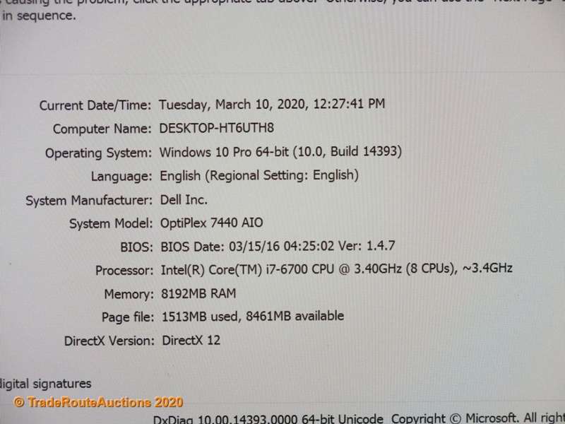 Dell OptiPlex 7440 23.8 inch AIO All in one Desktop PC