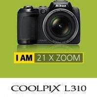 Nikon Coolpix L310 14.1MP Digital Camera with 21x Optical Zoom - BLACK
