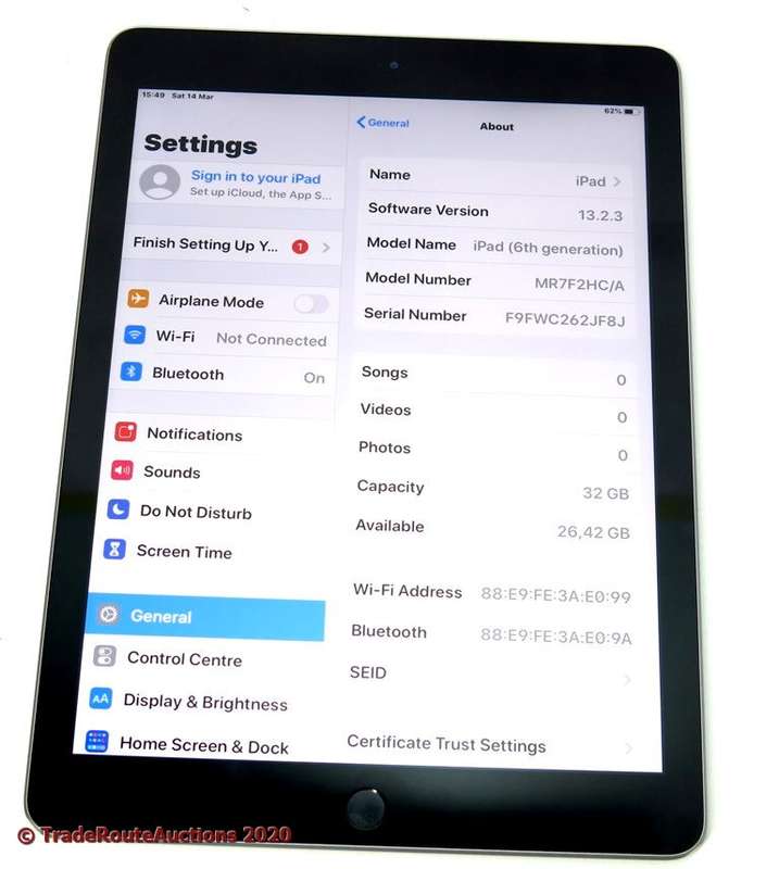 Apple iPad 6th Gen 2018 | MR7F2HC/A | WiFi  only | 32GB | Space Grey | A1893 | RETINA IPad6
