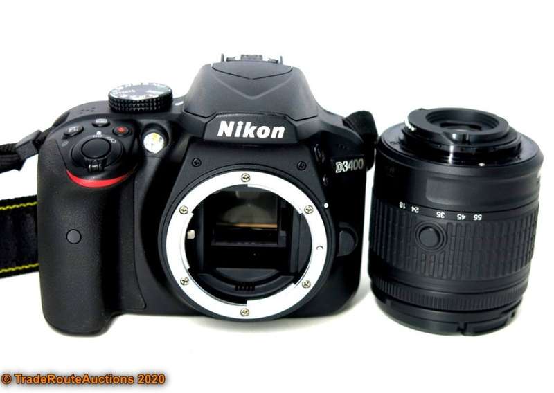 Nikon D3400 24.2 MP CMOS Digital SLR Camera body + Nikon AF-P 18-55 VR Lens Kit